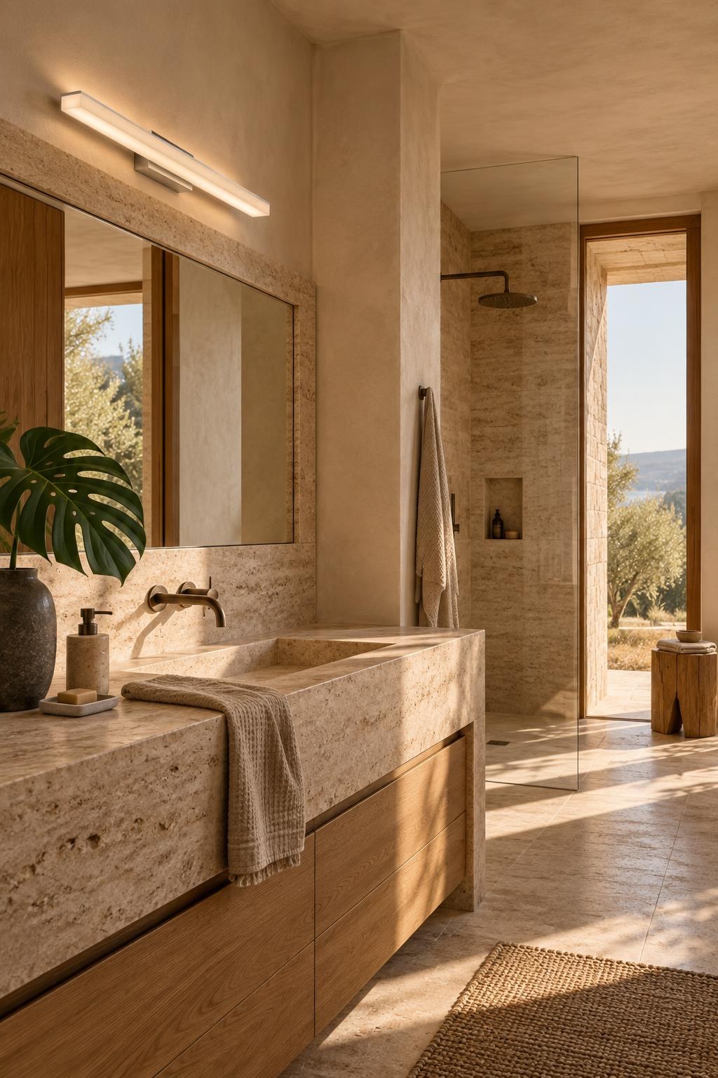 Modern Mediterranean Bathroom